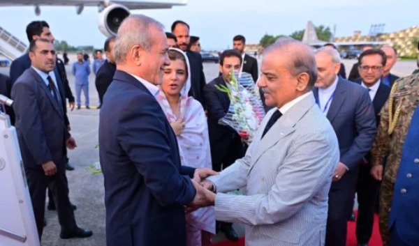 Iranian President Dr. Masoud Pezeshkian arrived at the Prime Minister's House