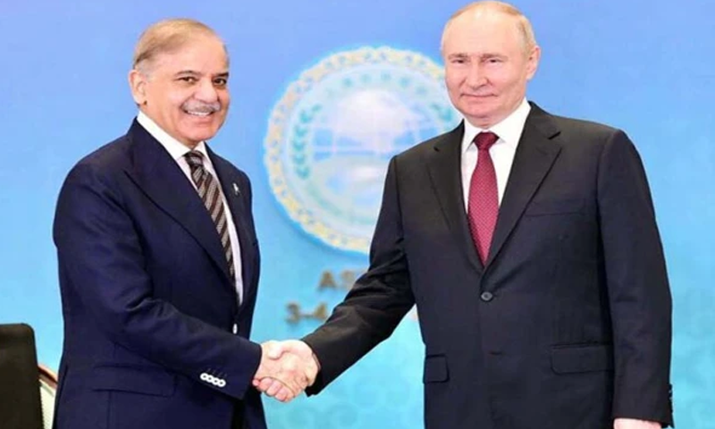 Prime Minister Shehbaz Sharif met Russian President Vladimir Putin in China