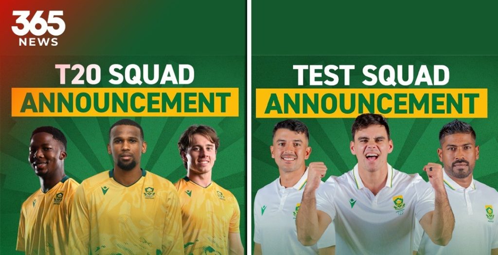 South Africa Announces Squads for Pakistan Tour