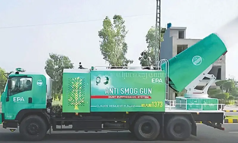 Anti-Smog Guns Deployed in Lahore to Tackle Pollution