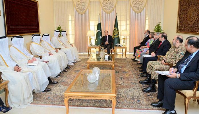 PM Shehbaz Sharif Meets Qatari Minister