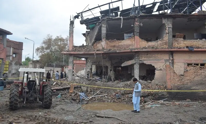 Suicide car bomb attack in Bannu kills five civilians and injures several, highlighting rising security concerns in Khyber Pakhtunkhwa.