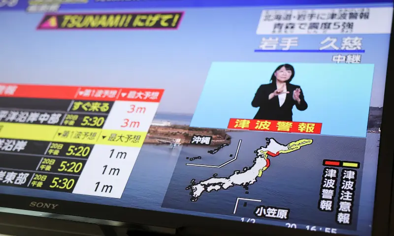 Japan earthquake tsunami warning