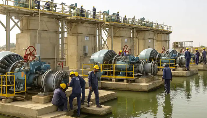 Karachi water shortage Dhabeji pumping station shutdown