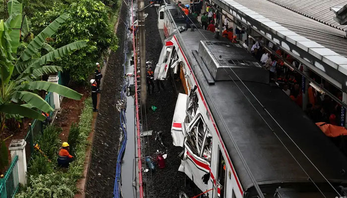 Indonesia train collision Bekasi accident