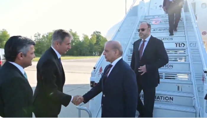 PM Shehbaz Sharif Arrives in Switzerland for Iran-US Talks